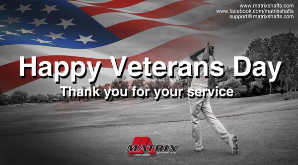 Honoring all of our veterans! #HappyVeteransDay #verteransday thanks you from the #matrixshafts team. https://t.co/Nil8rxUZsl